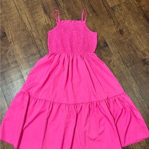 SHEIN Bright Pink Casual Kids Dress